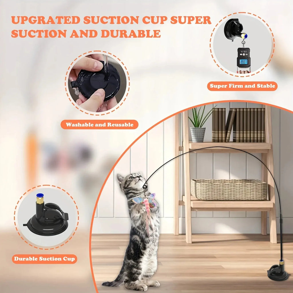 FurEase™ Suction Cup Cat Teaser Toy