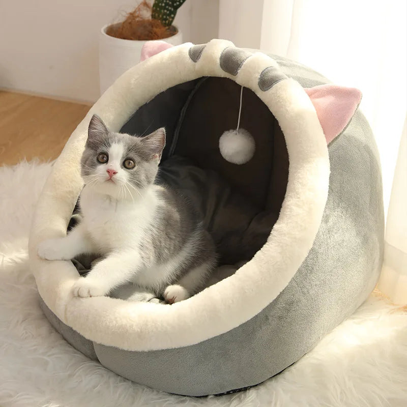 FurEase™ Cozy Cave Pet Bed