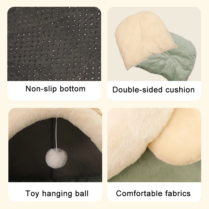 FurEase™ Cozy Cave Pet Bed