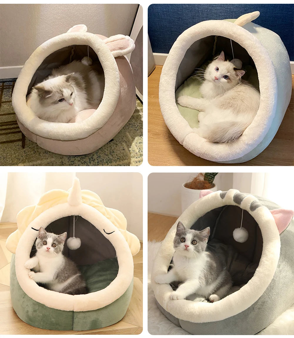 FurEase™ Cozy Cave Pet Bed